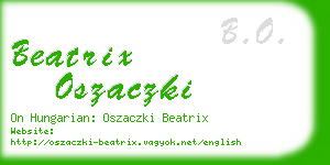 beatrix oszaczki business card